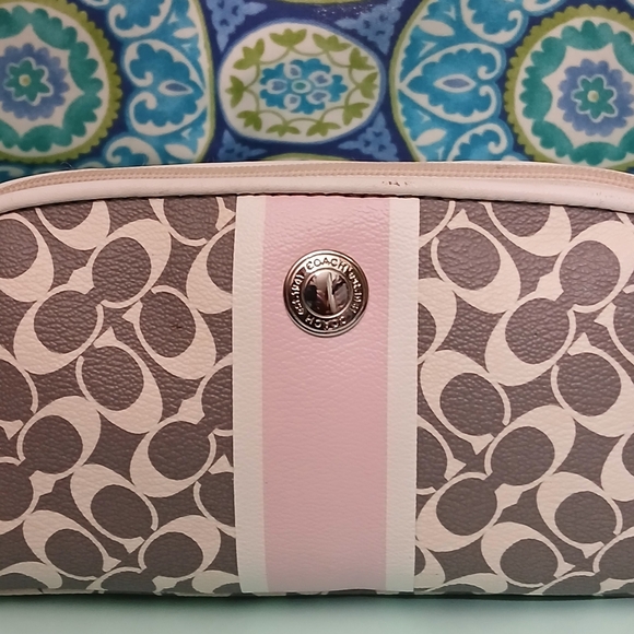 Coach Leather Wallet and Cosmetic Pouch Set - Picture 6 of 14